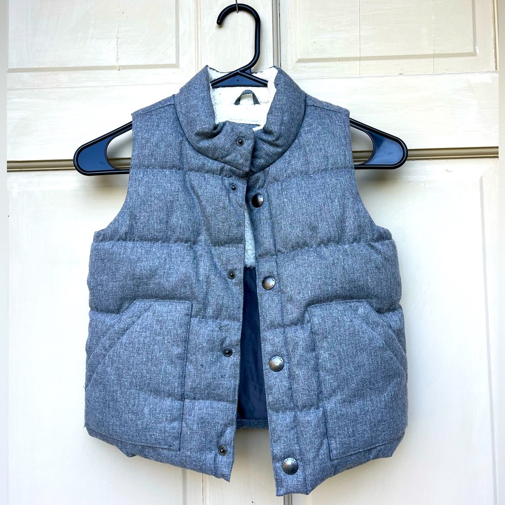 Baby Gap puffer vest with fleece lining
